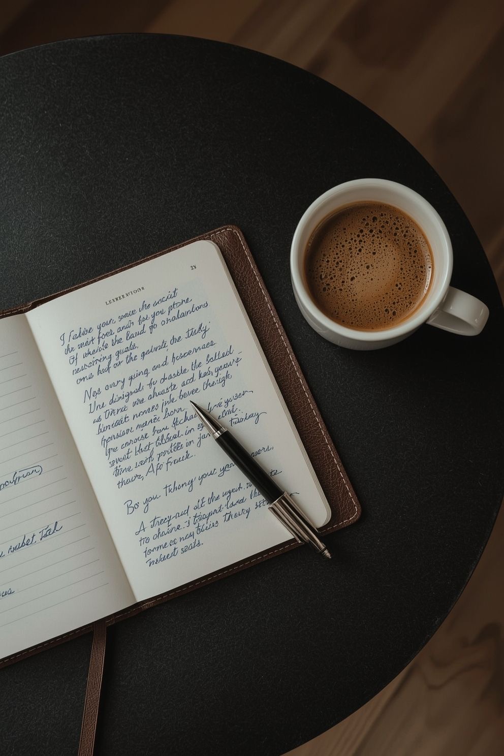 Journal and Coffee